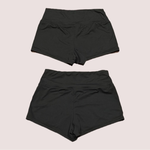 2 Pairs! New Small Women's Black Hip Hugger Shorts - Picture 1 of 5